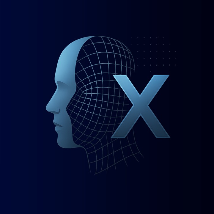 FaceX app scanning a face